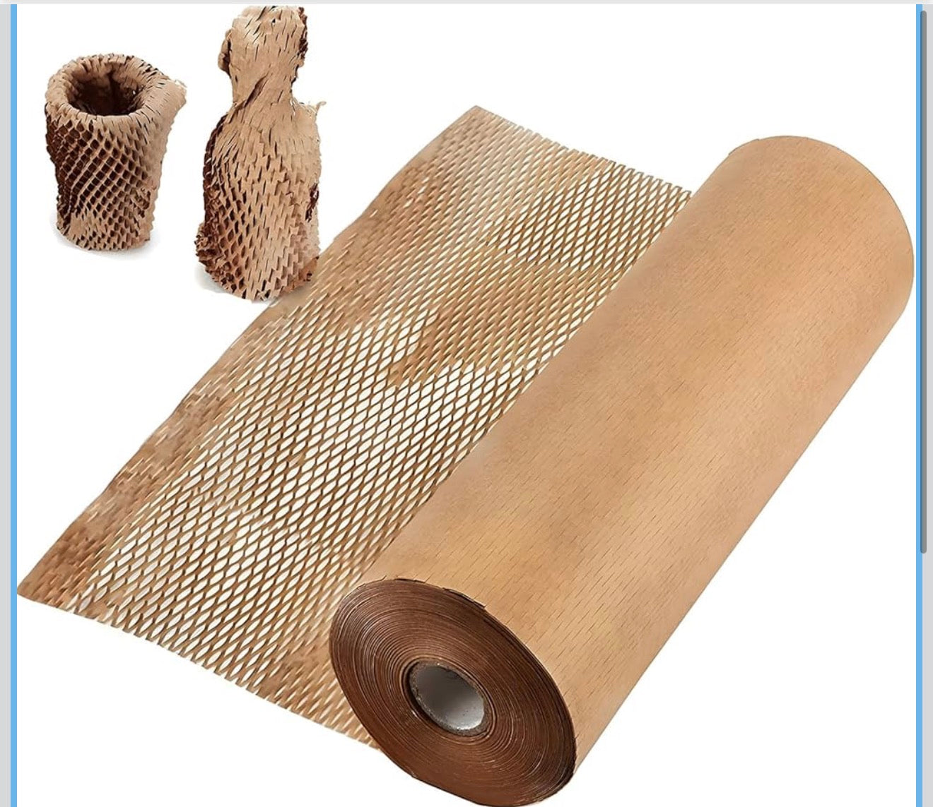 Honeycomb Wrapping Paper Roll 50cm x 150m | Eco-Friendly Cushioning & Void Fill Packaging Paper | Recyclable Alternative to Bubble Wrap