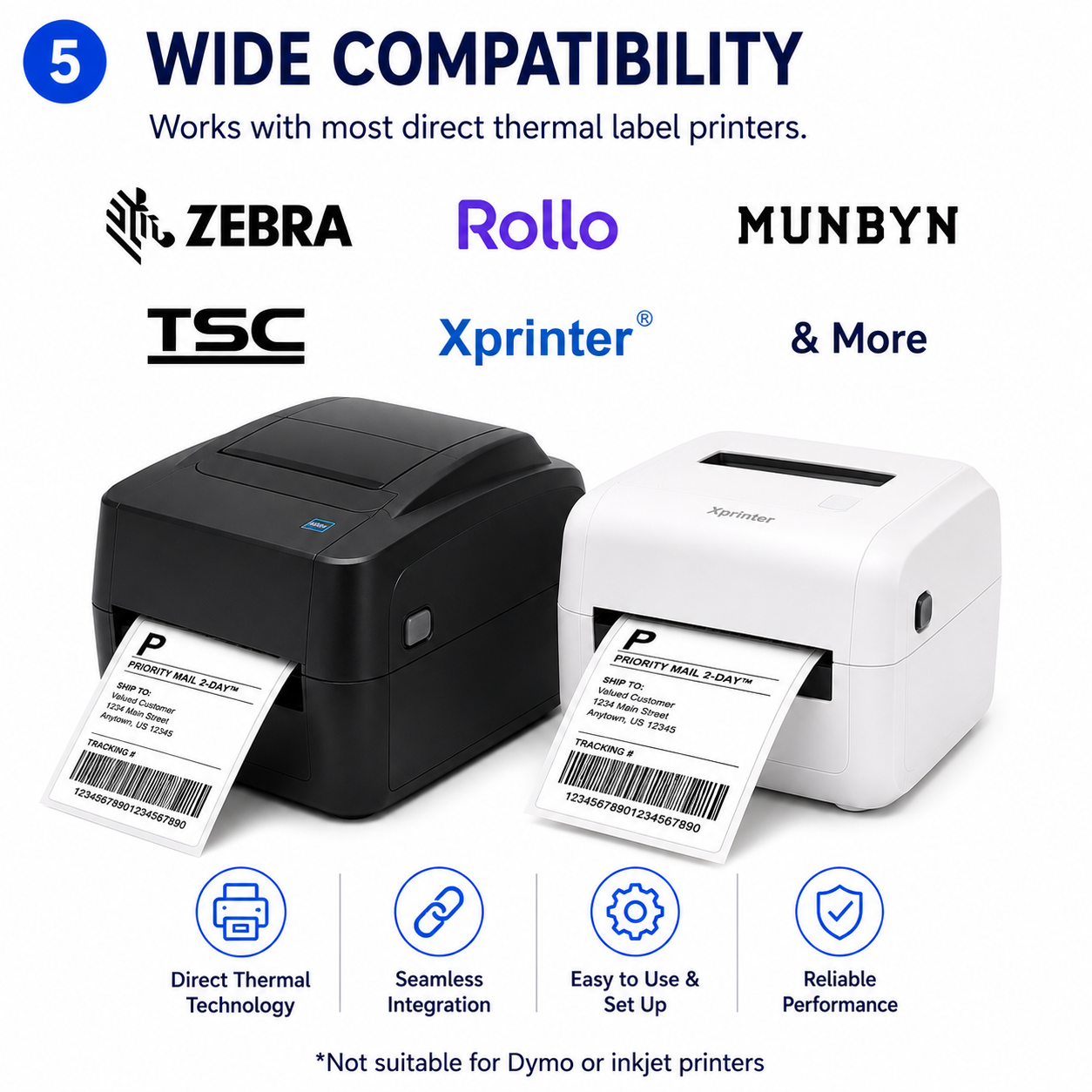Direct Thermal Shipping Labels (100mm x 150mm – 350 Labels per Roll)