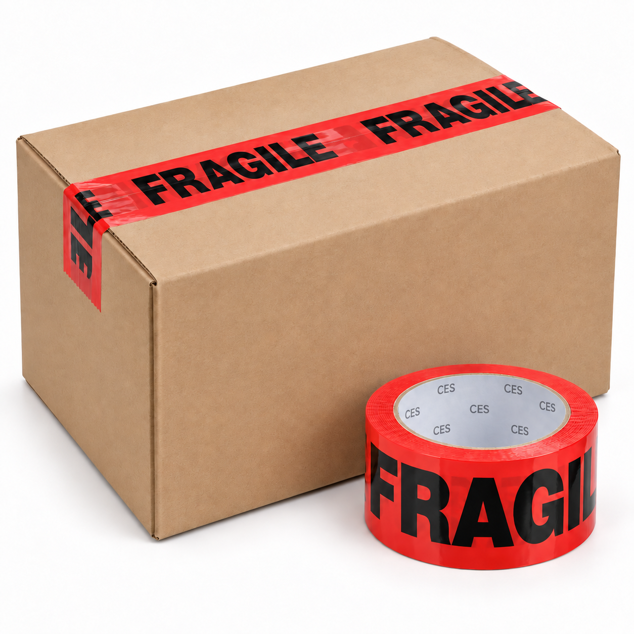 Fragile packing tape 48mm x 75m each roll